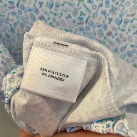 NWT Youth Peter Millar Blue and White Patterned Polo Shirt - Picture 6 of 7